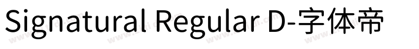 Signatural Regular D字体转换